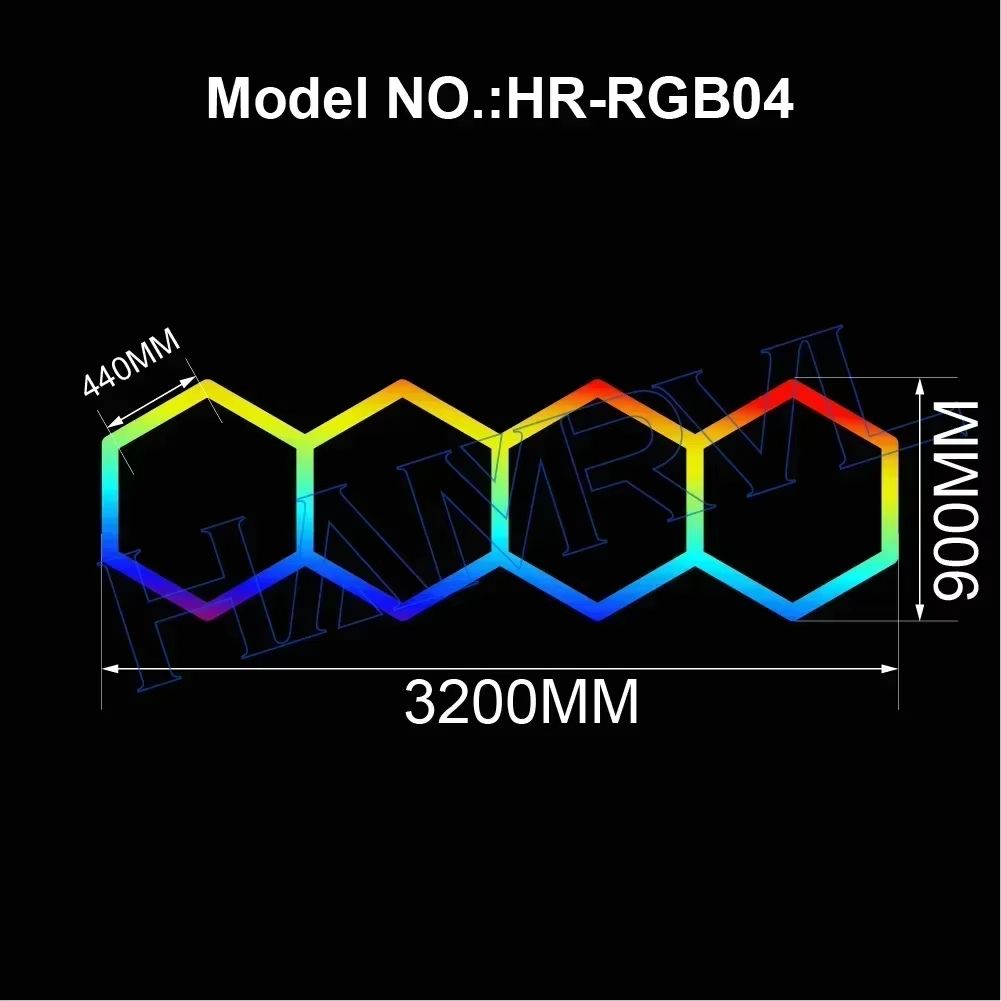 RGB Hexagon LED Garage Light With Remote  Honeycomb Ceiling Panel For Workshops Game Rooms  More 12