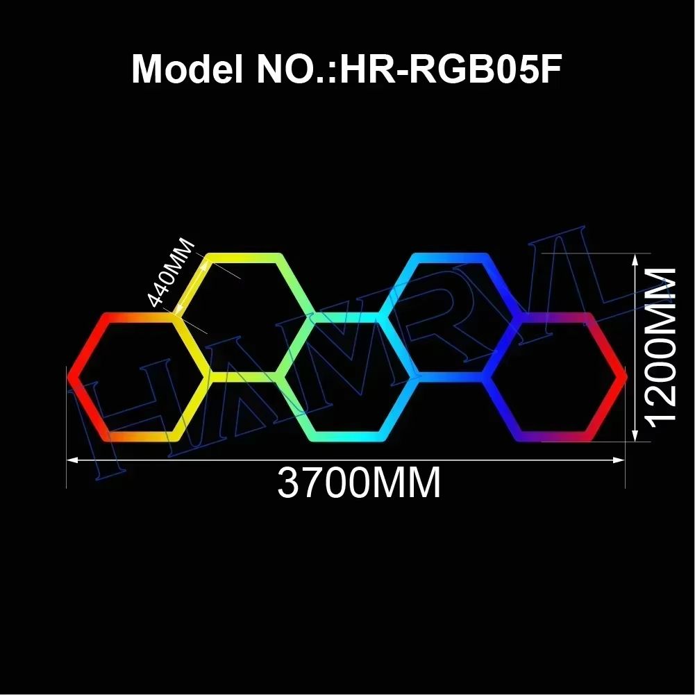 RGB Hexagon LED Garage Light With Remote  Honeycomb Ceiling Panel For Workshops Game Rooms  More 16