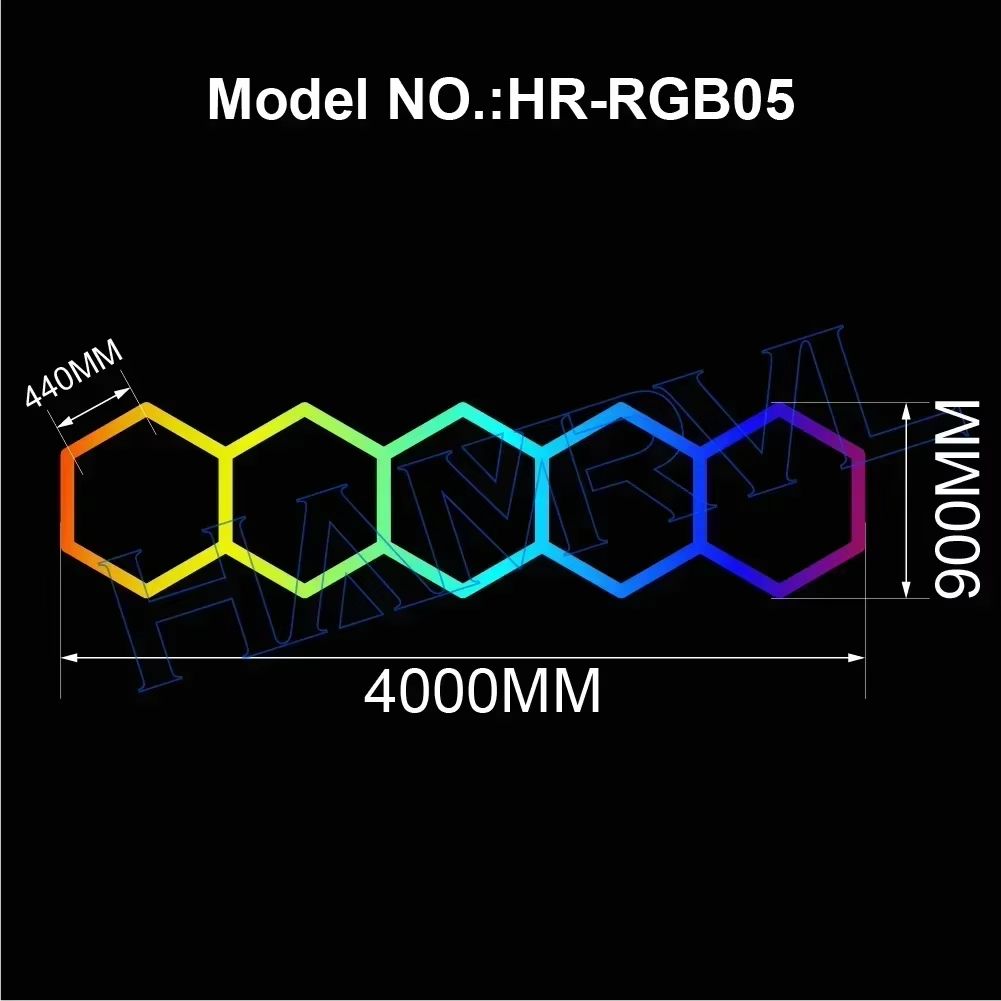 RGB Hexagon LED Garage Light With Remote  Honeycomb Ceiling Panel For Workshops Game Rooms  More 17