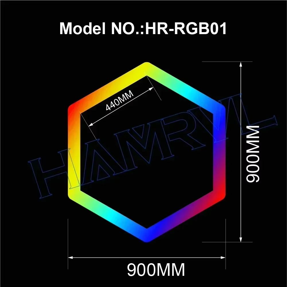 RGB Hexagon LED Garage Light With Remote  Honeycomb Ceiling Panel For Workshops Game Rooms  More 6