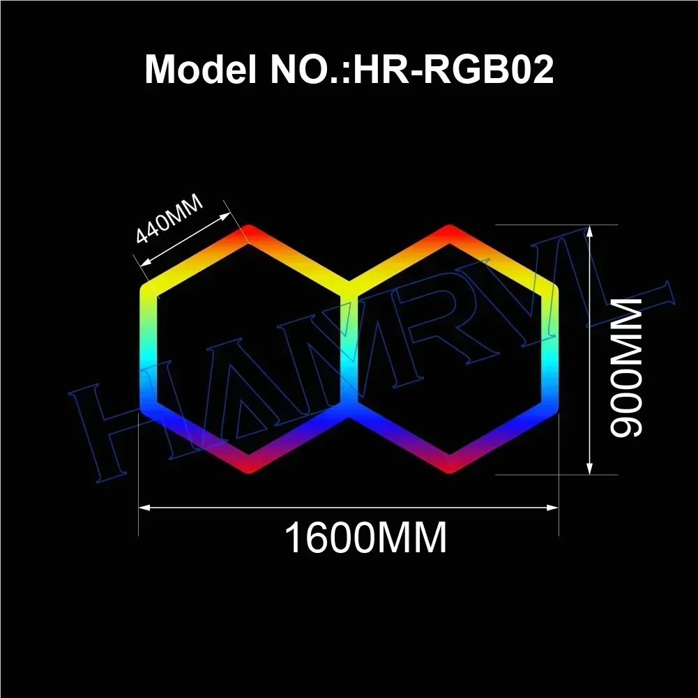 RGB Hexagon LED Garage Light With Remote  Honeycomb Ceiling Panel For Workshops Game Rooms  More 7