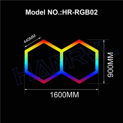 RGB Hexagon LED Garage Light With Remote  Honeycomb Ceiling Panel For Workshops Game Rooms  More 7