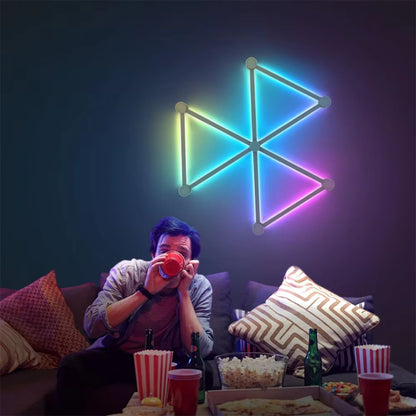 RGB DIY Splicing Wall Light  VoiceControlled Smart Ambience Lamp For Gaming Rooms  Bedroom Decor 3