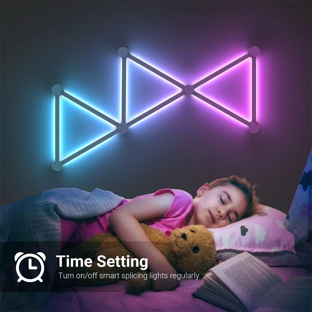 RGB DIY Splicing Wall Light  VoiceControlled Smart Ambience Lamp For Gaming Rooms  Bedroom Decor 4