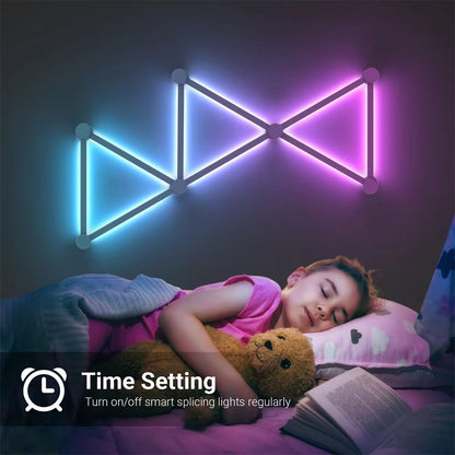 RGB DIY Splicing Wall Light  VoiceControlled Smart Ambience Lamp For Gaming Rooms  Bedroom Decor 4