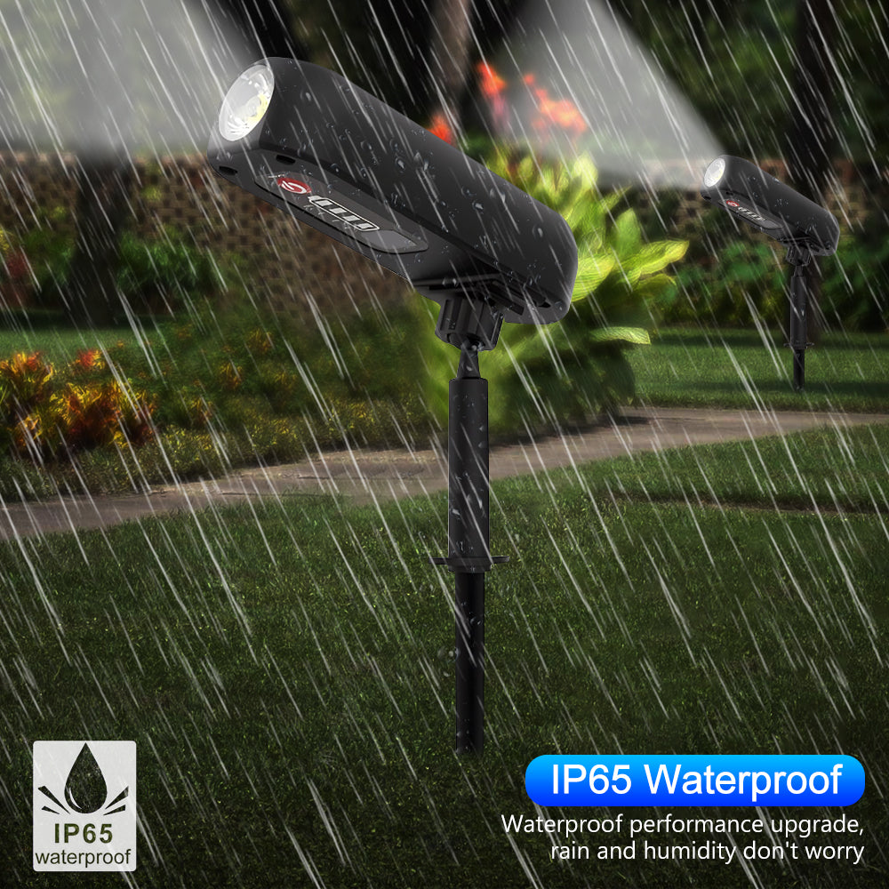 Adjustable Solar Spotlights Outdoor Landscape Light, IP65 Waterproof Solar Uplights for Yard, Trees, Garden, Path