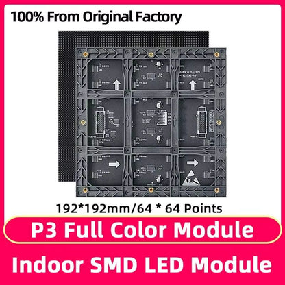 P3 RGB Full-Color LED Display Module – 192x192mm Indoor Pixel Screen for Digital Signage & Video Walls