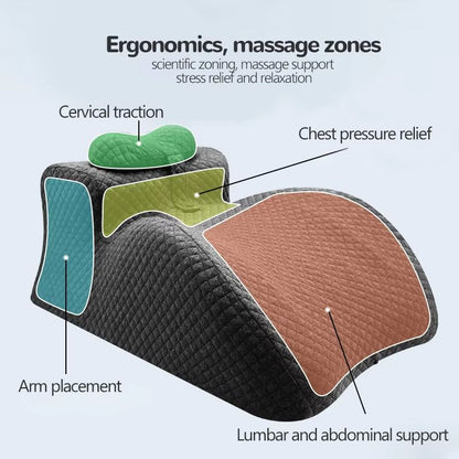 Orthopedic Memory Foam Lumbar Support Pillow  MultiFunctional Back And Body Cushion For Bed Sofa  C 3