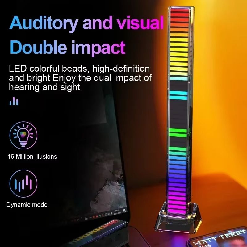 RGB Sound Reactive Light Bar  Music Sync LED Atmosphere Lamp For Party Gaming  Car Decoration 1