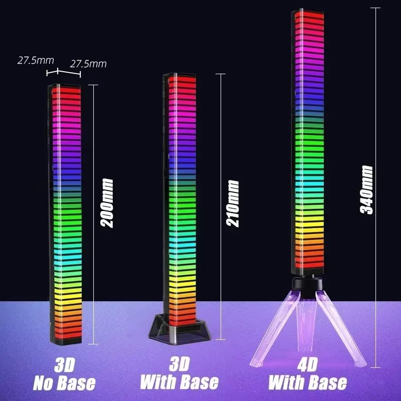 RGB Sound Reactive Light Bar  Music Sync LED Atmosphere Lamp For Party Gaming  Car Decoration 5