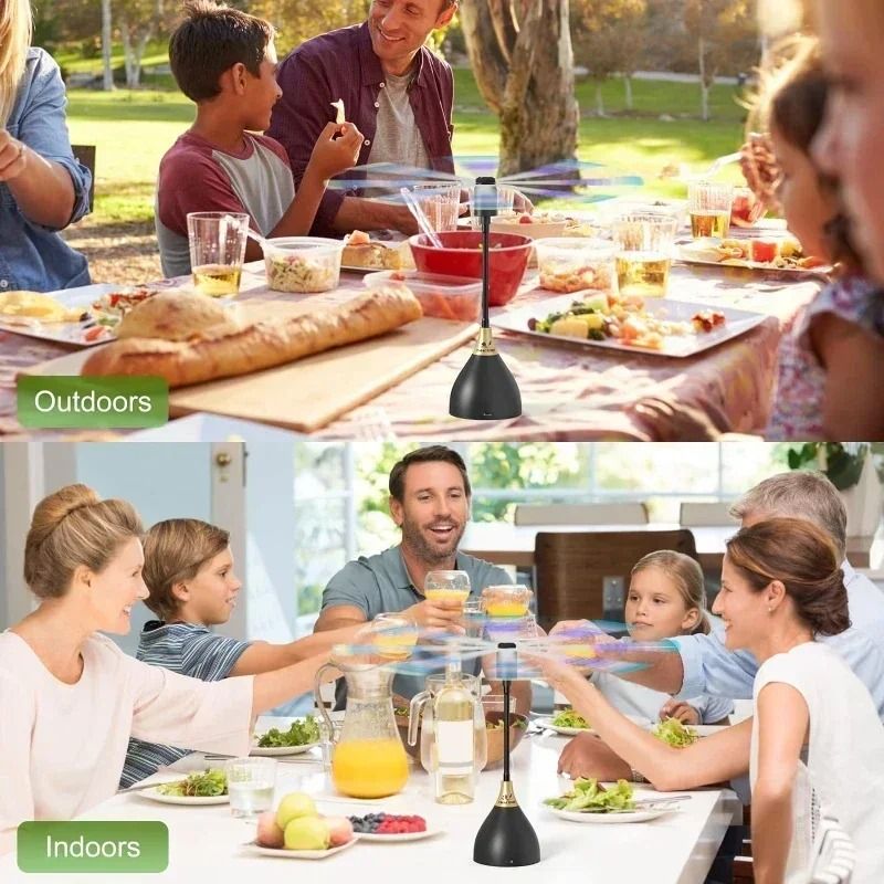 Fly Repellent Table Fans With Soft Blades For Outdoor Dining And Picnics 3