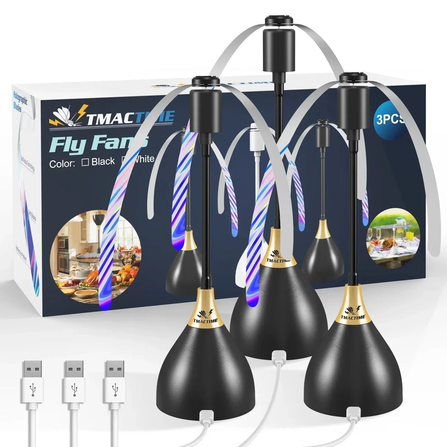 Fly Repellent Table Fans With Soft Blades For Outdoor Dining And Picnics 8