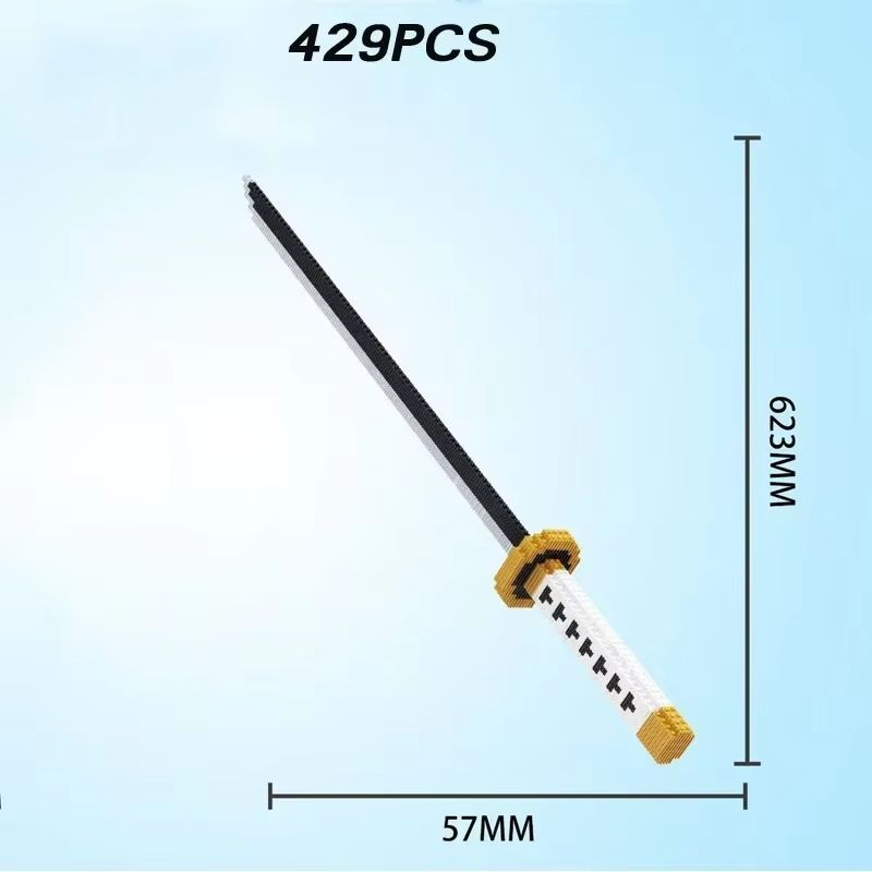 Samurai Sword Building Blocks Kit  KatanaInspired Ninja Blade Toy For Kids And Anime Collectors 1