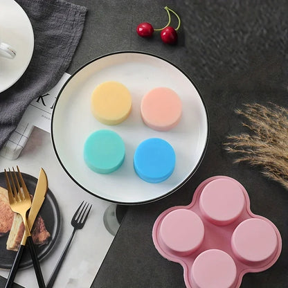 Air Fryer Egg Mold Round Shape, Non-Toxic 4-Cup Silicone Egg Steamer Cooking Mold & Fried Egg Tool for Easy Breakfast