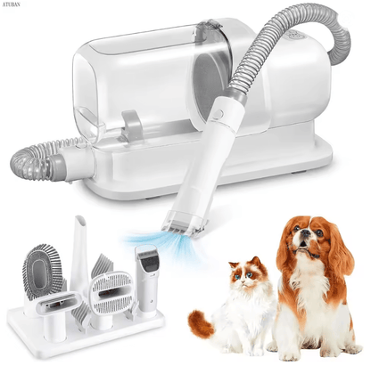 PawsClean 2.3L Pet Grooming Vacuum Kit with Clippers and Brushes