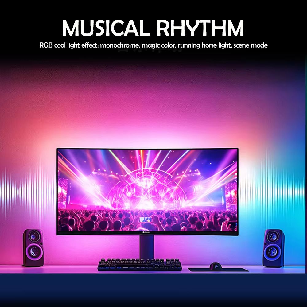 Smart RGB Gaming Light Strip  Sync Ambient Backlight For PC Monitor With App  DIY Color Control 1