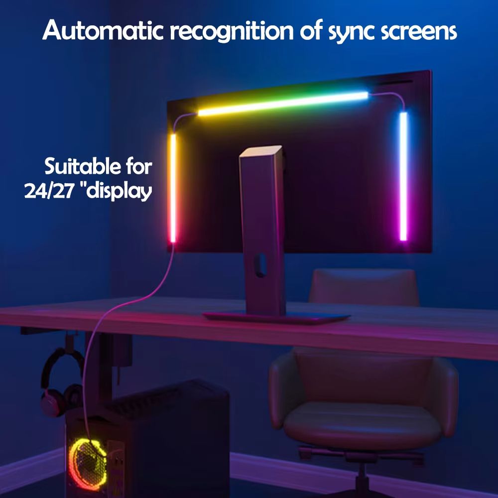 Smart RGB Gaming Light Strip  Sync Ambient Backlight For PC Monitor With App  DIY Color Control 3