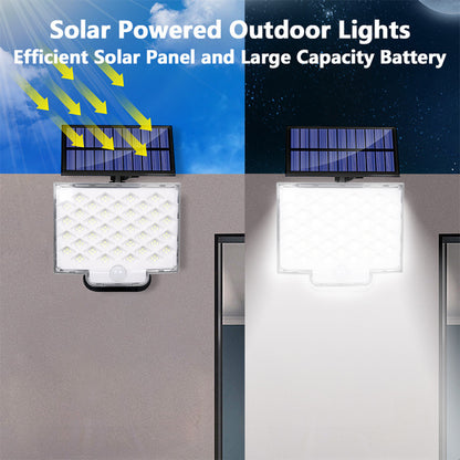 Solar Motion Light Outdoor Separate Panel 3 Light Modes Waterproof Solar Flood Lights for Garden, Garage & Wall Lightig
