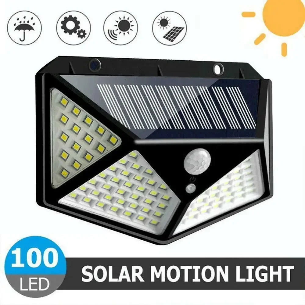 Solar Motion Light Outdoor Separate Panel 3 Light Modes Waterproof Solar Flood Lights for Garden, Garage & Wall Lightig