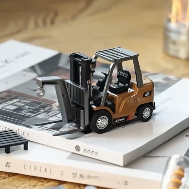 RC Alloy Forklift Toy,Mini Engineering Vehicle with Remote Control,Collectible Construction Model for Kids,Boys gifts