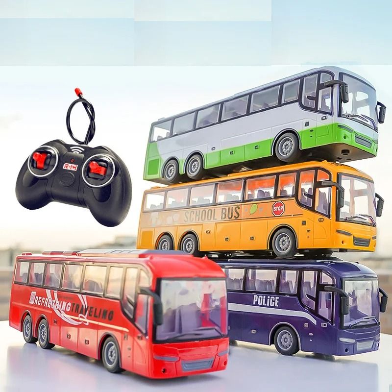 Large RC Electric Bus Toy With LED Lights For Kids 1