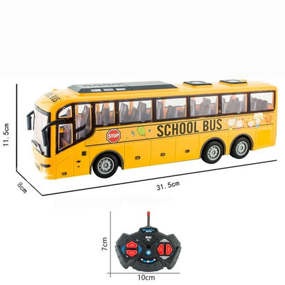 Large RC Electric Bus Toy With LED Lights For Kids 7