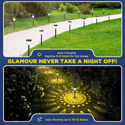 Super Bright Solar Lights Outdoor Waterproof, Solar Powered Pathway Lights 10 Pack, Garden LED Landscape Decorative Ligh