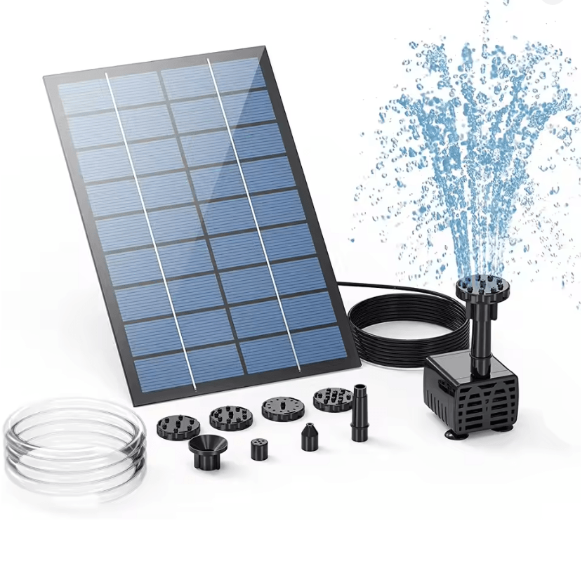 SunWave Solar Fountain Pump Kit With 6 Nozzles For Garden Bird Bath Pond 3