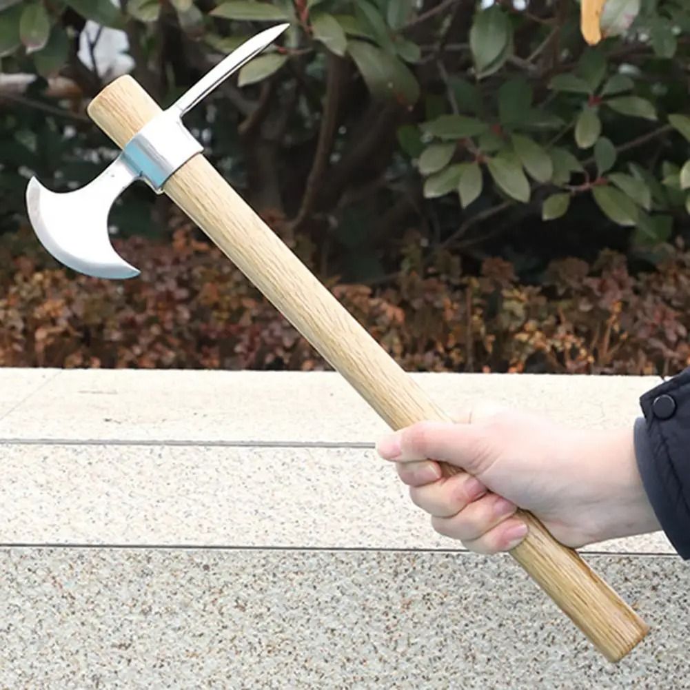 Double Headed Pickaxe With Wooden Handle For Gardening And Soil Loosening 1