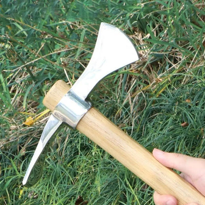 Double Headed Pickaxe With Wooden Handle For Gardening And Soil Loosening 5
