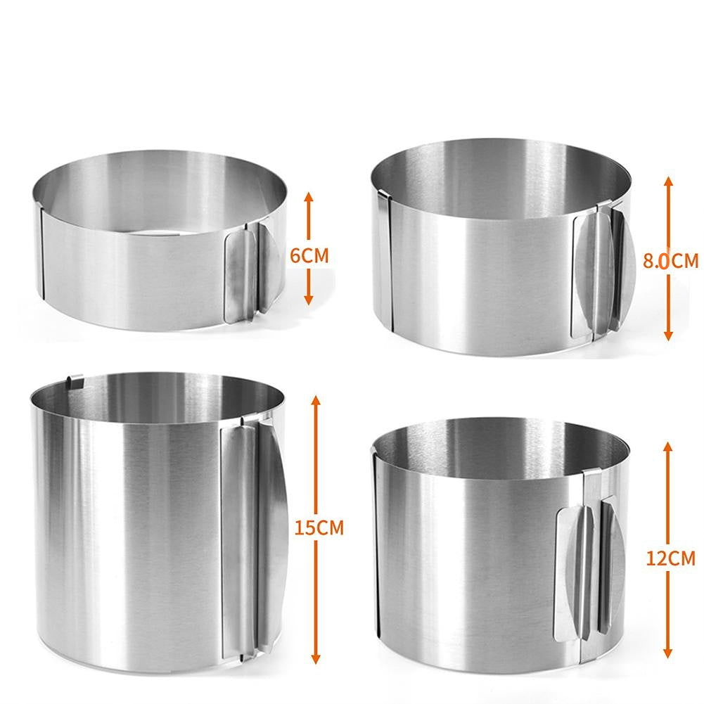 Premium Stainless Steel Telescopic Mousse Ring Mold Adjustable Cake Ring 1630cm With Rustproof Desi 5