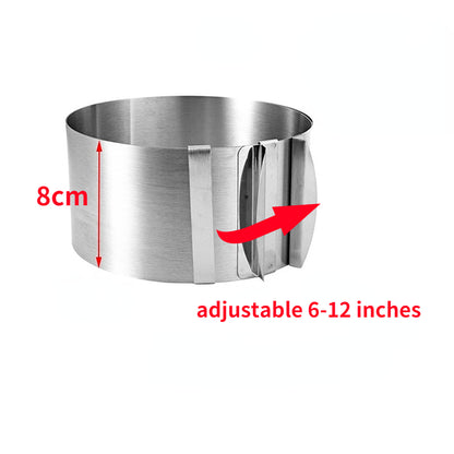 Premium Stainless Steel Telescopic Mousse Ring Mold Adjustable Cake Ring 1630cm With Rustproof Desi 6