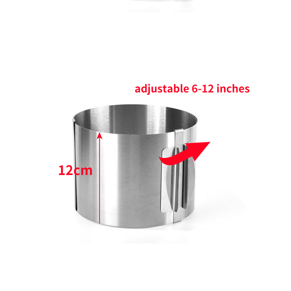 Premium Stainless Steel Telescopic Mousse Ring Mold Adjustable Cake Ring 1630cm With Rustproof Desi 8