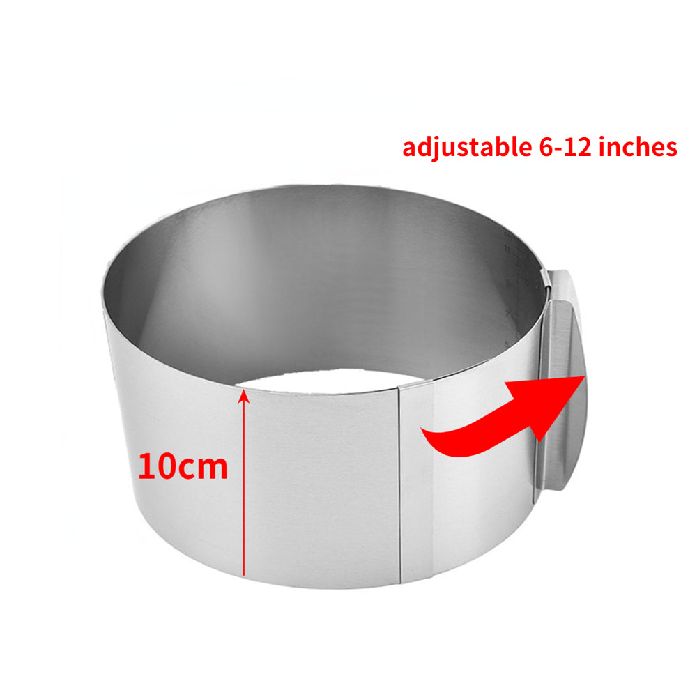 Premium Stainless Steel Telescopic Mousse Ring Mold Adjustable Cake Ring 1630cm With Rustproof Desi 7