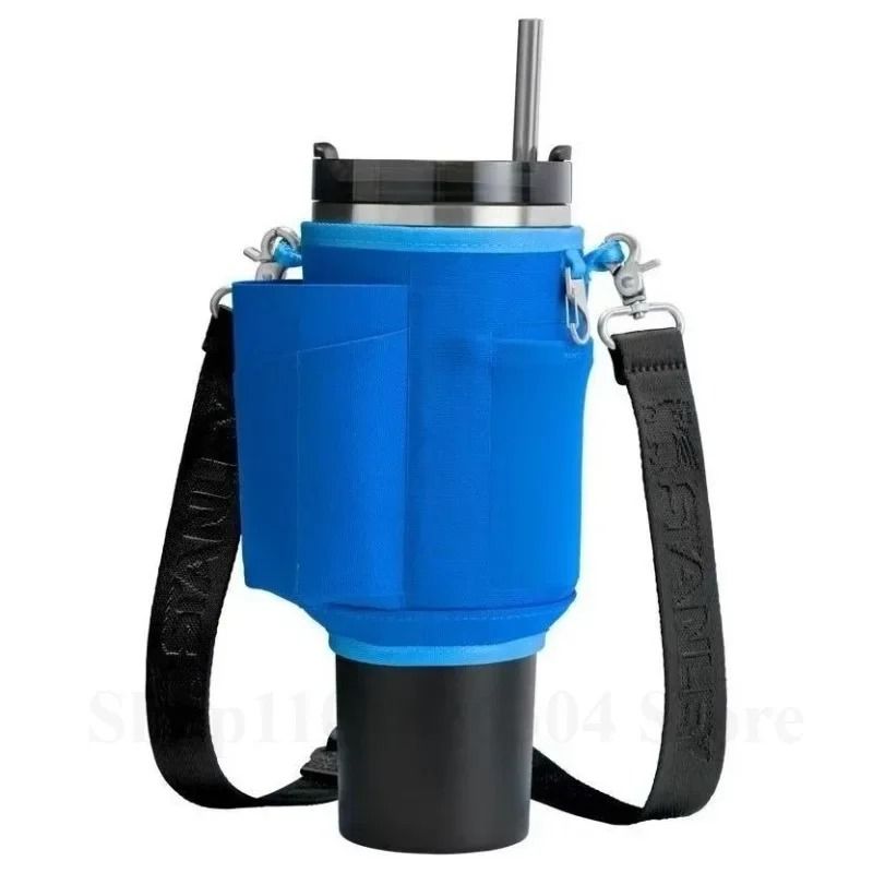 Water Bottle Carrier Bag For 40oz Tumblers With Adjustable Strap And Storage Pocket 9