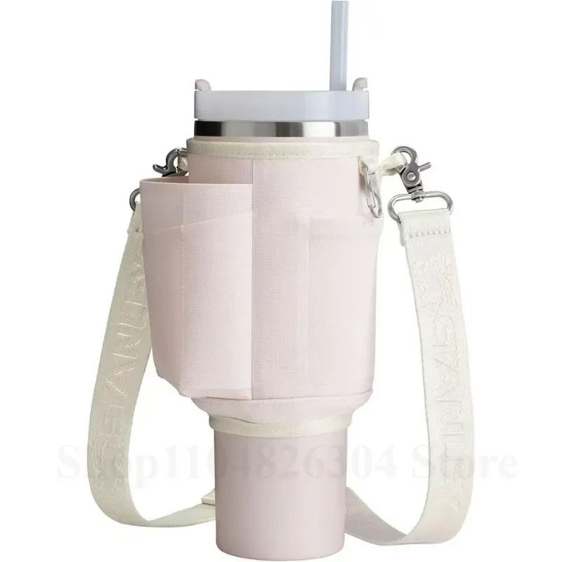 Water Bottle Carrier Bag For 40oz Tumblers With Adjustable Strap And Storage Pocket 12