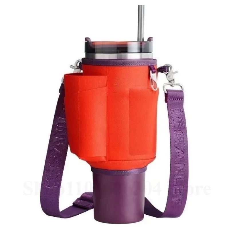 Water Bottle Carrier Bag For 40oz Tumblers With Adjustable Strap And Storage Pocket 13