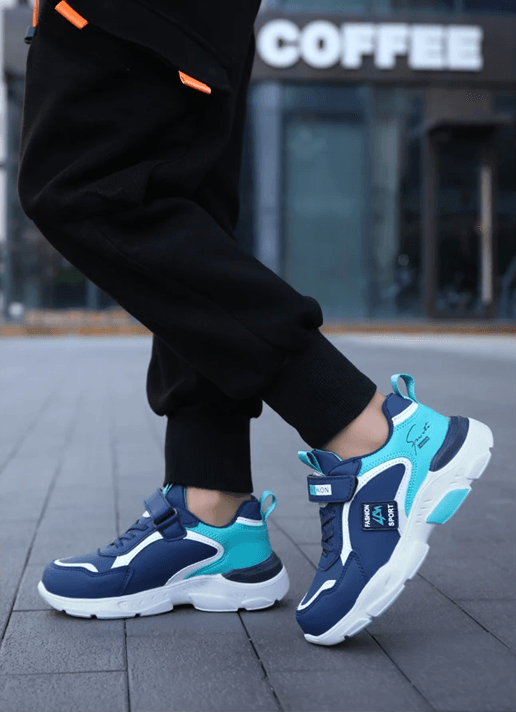 SportEase Breathable Lightweight Sneakers for Boys Kids Running Outdoor Shoes
