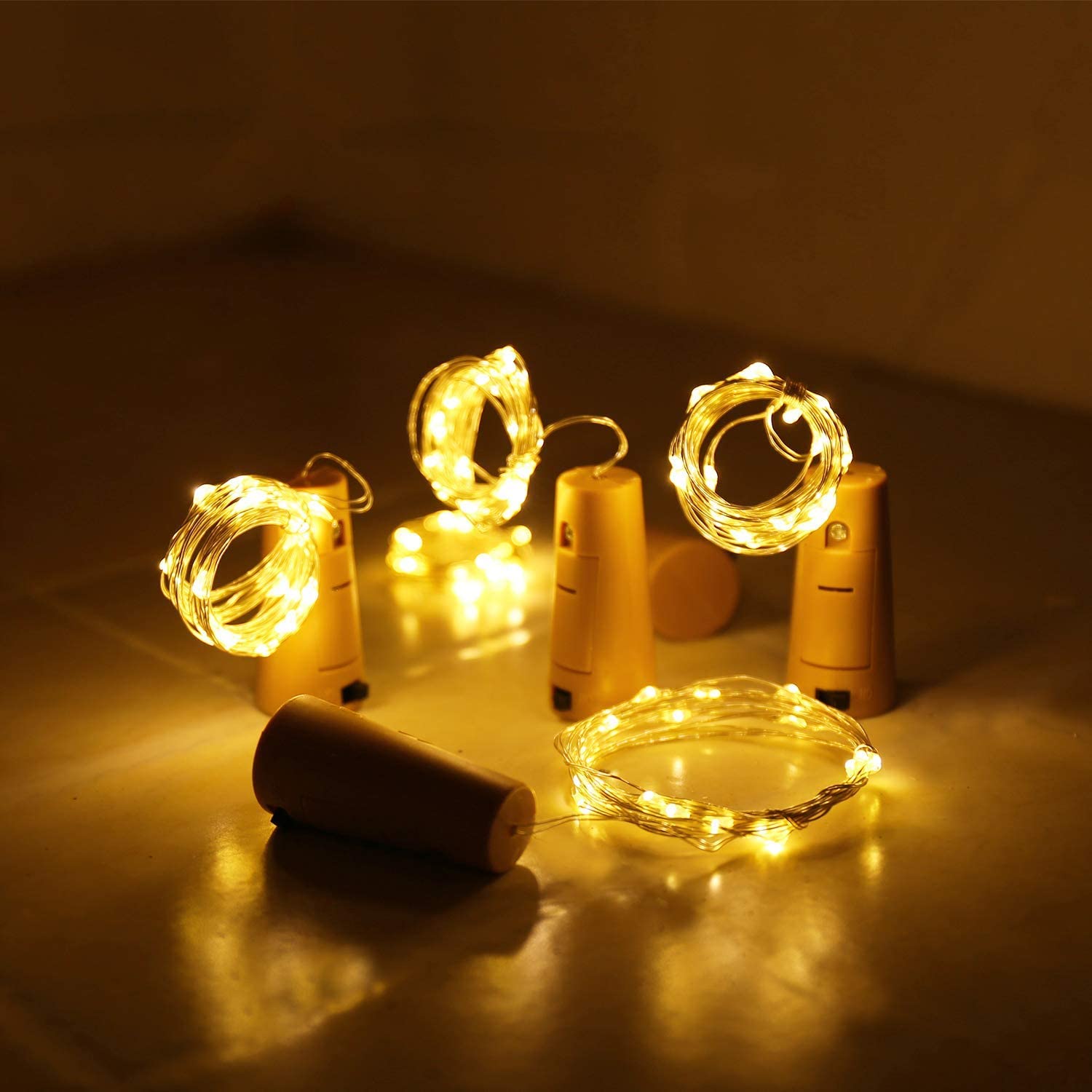 Copper Wire Bar LED Wine Bottle Cork String Lights, Bottle Fairy Lights, Holiday Christmas Lamp Decoration for Home Part