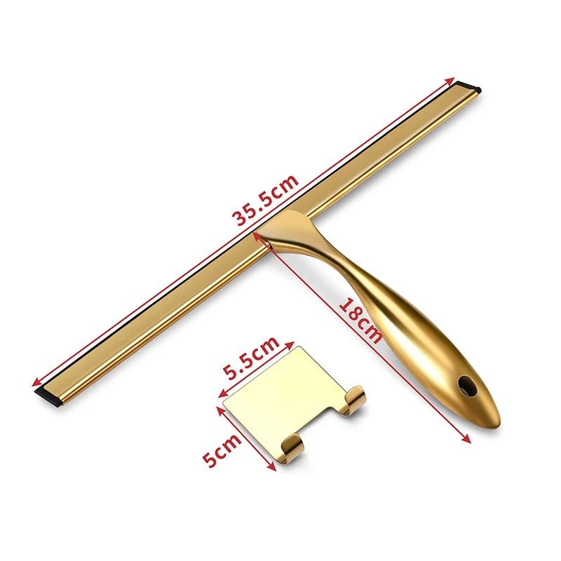 Stainless Steel Shower Squeegee With Hook For Glass Doors And Mirrors 1