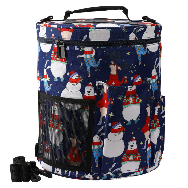 Looen Styles Yarn Knitting Bag, DIY Needle Arts Craft Holder, Crochet Tote Organizer & Storage Bag for Knitting Projects