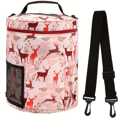 Looen Styles Yarn Knitting Bag DIY Needle Arts Craft Holder Crochet Tote Organizer  Storage Bag For 4