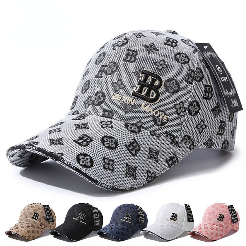 Street Letter Embroidered Hat, Korean Retro Baseball Cap for Women, Summer Couple Style, Versatile Fall Winter Cap