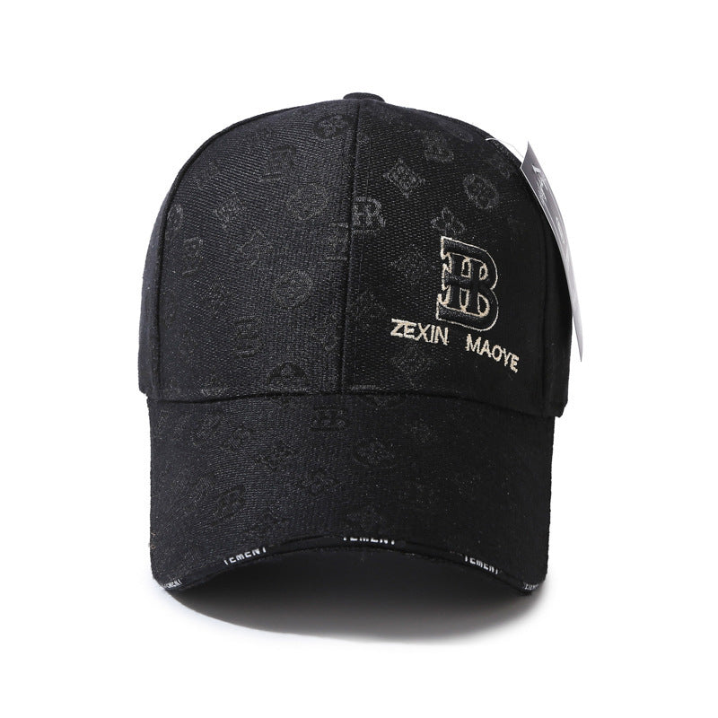 Street Letter Embroidered Hat, Korean Retro Baseball Cap for Women, Summer Couple Style, Versatile Fall Winter Cap