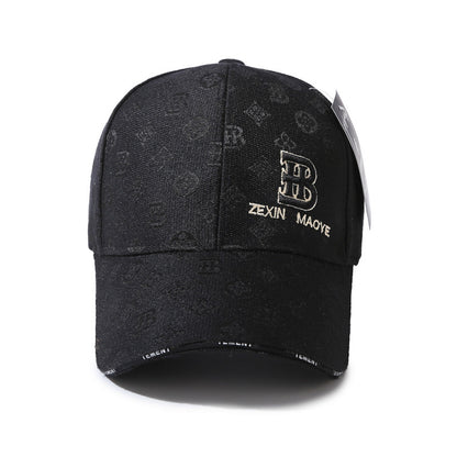 Street Letter Embroidered Hat, Korean Retro Baseball Cap for Women, Summer Couple Style, Versatile Fall Winter Cap