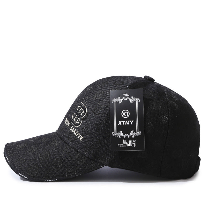 Street Letter Embroidered Hat, Korean Retro Baseball Cap for Women, Summer Couple Style, Versatile Fall Winter Cap
