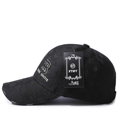 Street Letter Embroidered Hat, Korean Retro Baseball Cap for Women, Summer Couple Style, Versatile Fall Winter Cap