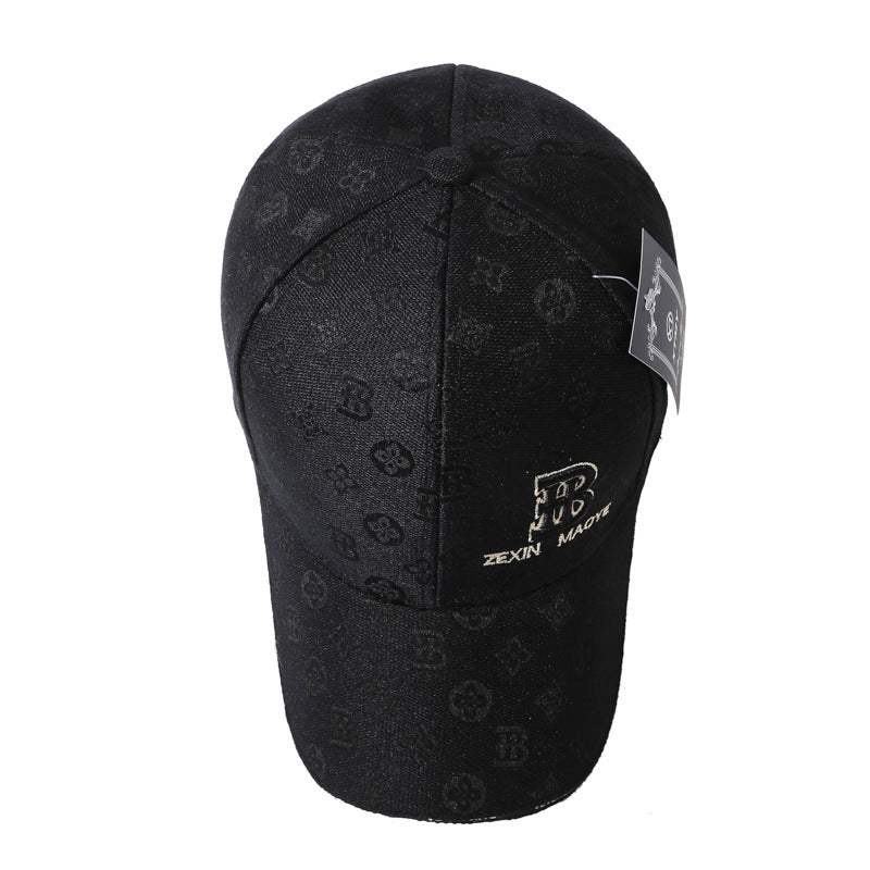 Street Letter Embroidered Hat, Korean Retro Baseball Cap for Women, Summer Couple Style, Versatile Fall Winter Cap