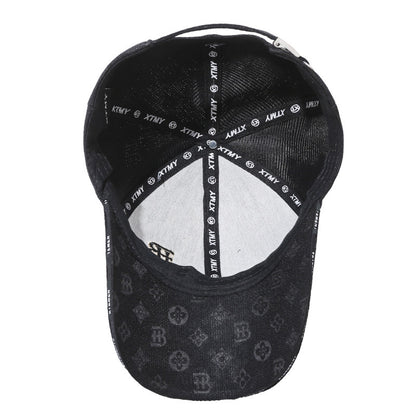 Street Letter Embroidered Hat, Korean Retro Baseball Cap for Women, Summer Couple Style, Versatile Fall Winter Cap