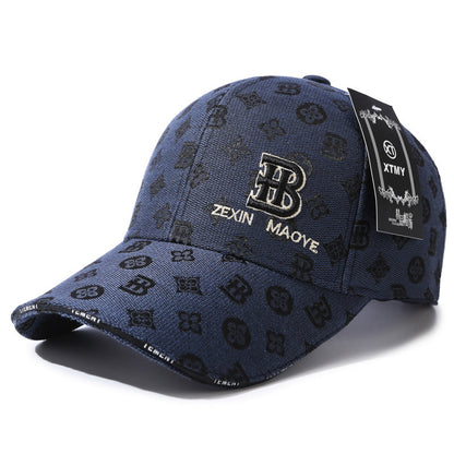 Street Letter Embroidered Hat, Korean Retro Baseball Cap for Women, Summer Couple Style, Versatile Fall Winter Cap